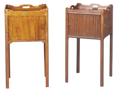 Lot 295 - Two George III Mahogany Pot Cupboards Height...