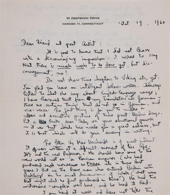 Lot 196 - WILDER, THORNTON Collection of seven autograph...