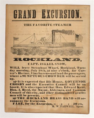 Lot 57 - [BROADSIDES-STEAMERS] Two broadsides...