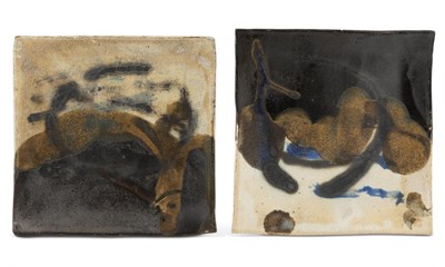 Lot 183 - Two Toshiko Takaezu Glazed Ceramic Plaques...