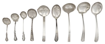 Lot 214 - Group of Silver Gravy Ladles and Sauce Ladles...