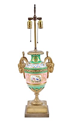 Lot 112 - Sèvres Style Gilt-Bronze Mounted Porcelain...