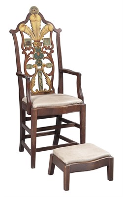 Lot 173 - George III Style Painted Mahogany Fraternal...