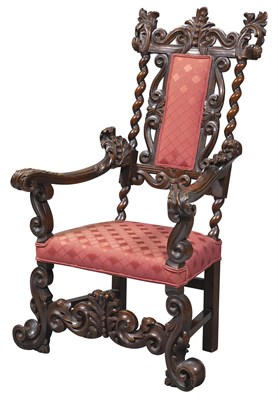 Lot 169 - Continental Baroque Style Carved Walnut...