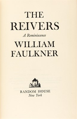Lot 113 - FAULKNER, WILLIAM The Reivers. New York:...