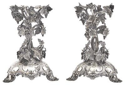 Lot 215 - Pair of Victorian Silver Plated Dessert Stands...