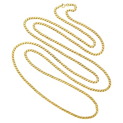 Lot 104 - Long High Karat Gold Necklace