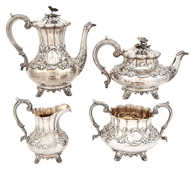 Lot 1240 - William IV Sterling Silver Tea and Coffee...