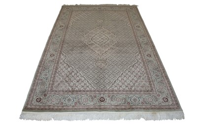 Lot 456 - Wool and Silk Sino-Mahi Tabriz Carpet