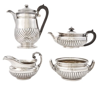 Lot 1230 - Assembled George III Sterling Silver Tea and...
