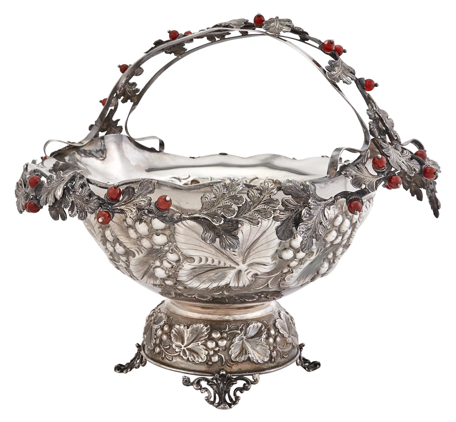 Lot 1189 - Continental Sterling Silver Centerpiece Basket...