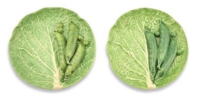 Lot 133 - Two Dodie Thayer Peapod Plates Length 6 1/4...