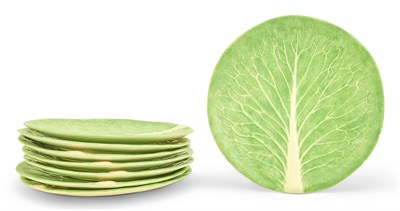 Lot 136 - Set of Eight Dodie Thayer Lettuce Plates...
