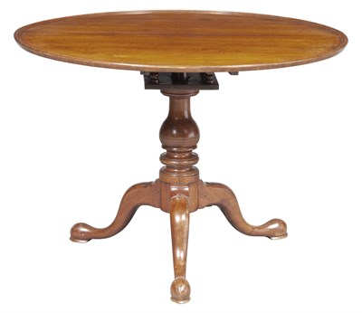 Lot 172 - Queen Anne Walnut Tilt-Top Tea Table Probably...