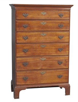 Lot 207 - Chippendale Maple and Pine Tall Chest of...