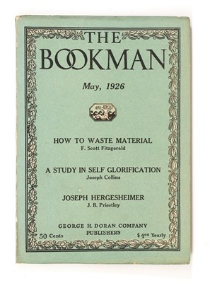 Lot 103 - FITZGERALD, F. SCOTT "How to Waste Material. A...