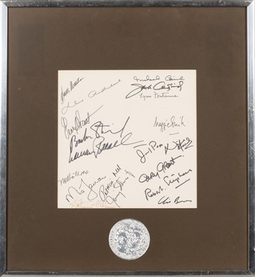 Lot 5250 - A collection of signatures from the legendary 1970 Tony Awards