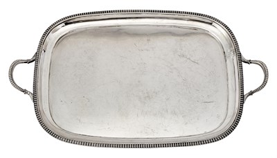 Lot 1251 - George V Sterling Silver Two-Handle Tray...