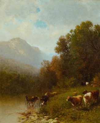 Lot 1068 - William Hart Scottish/American, 1823-1894 Cows...