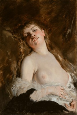 Lot 17 - Charles Chaplin French, 1825-1891 Reclining...