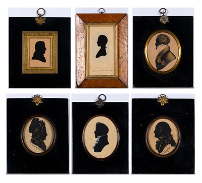 Lot 349 - Seven Bust-Length Cutwork Silhouette Portraits