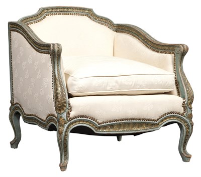 Lot 80 - Louis XV Style Painted Diminutive Bergère...