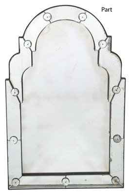 Lot 394 - Pair of Art Deco Mirror Bordered Mirrors...