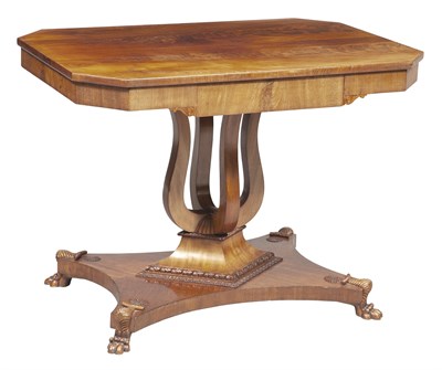 Lot 157 - Continental Mahogany Center Table