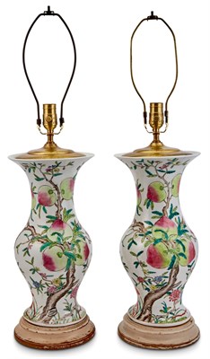 Lot 147 - A Pair of Chinese Porcelain Vases
