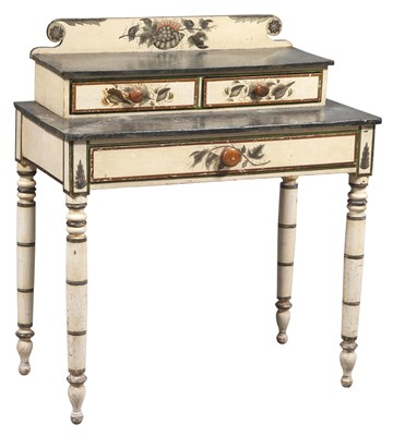 Lot 279 - Federal White Painted and Paint Decorated Dressing Table