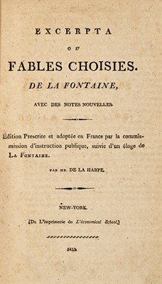 Lot 168 - [LA FONTAINE, JEAN DE] Excerpta ou Fables...