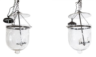 Lot 171 - Pair of Victorian Style Bell-Form Hall...