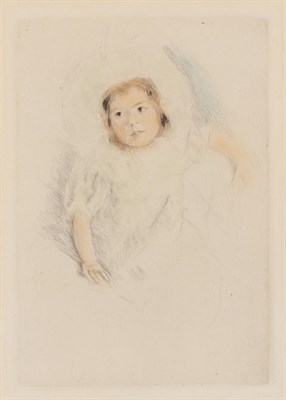 Lot 22 - Mary Cassatt (1845-1926) MARGOT WEARING A...