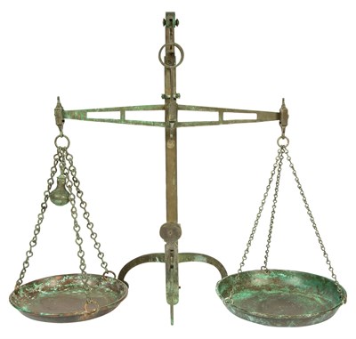 Lot 162 - Bronze Balance Scale Height 30 1/4 inches.