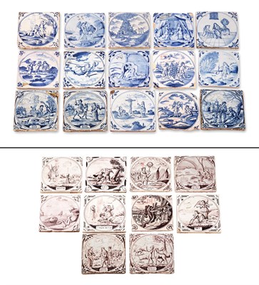 Lot 179 - Group of Twenty-Six Delft Pottery Biblical...