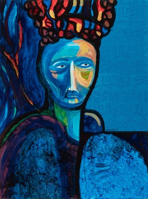Lot 112 - Hernan Garcia Cuban/American, b. 1935 Lady in...