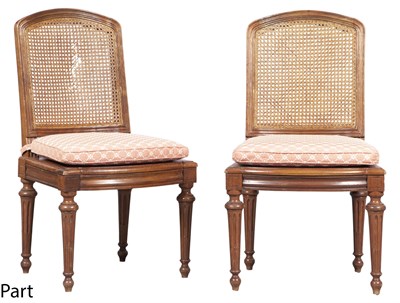 Lot 356 - Set of Eight Italian Neoclassical Style Caned...