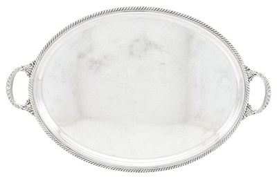 Lot 287 - Gorham Sterling Silver Two-Handled Tray 1946...