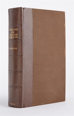 Lot 154 - [INDIANA] MACLURE, WILLIAM. Opinions on...