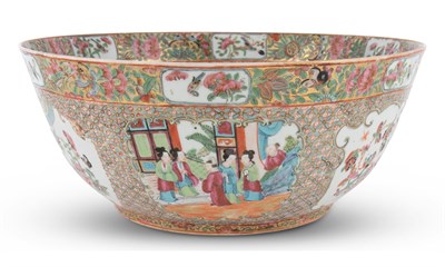 Lot 139 - Chinese Export Famille Rose Punch Bowl 19th...