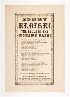 Lot 56 - [BROADSHEET SONGSTER] [ELLIOT, GEORGE W.]...