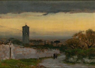 Lot 1076 - George Inness American, 1825-1894 Monastery of...