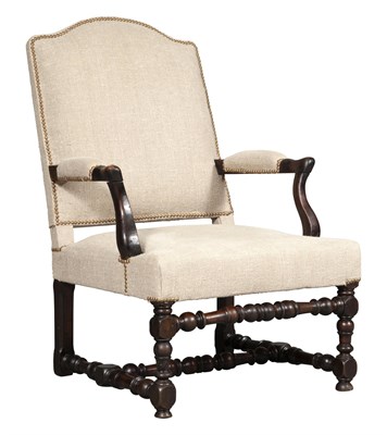 Lot 11 - Baroque Style Walnut Armchair 19th century...