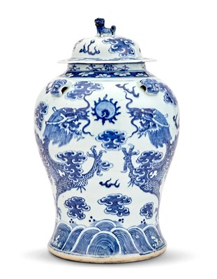 Lot 162 - A Chinese Blue and White Vase and Cover