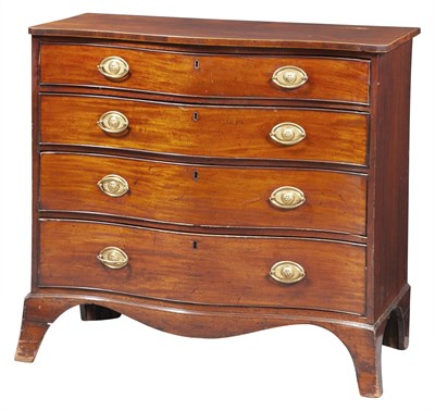 Lot 203 - George III Mahogany Serpentine-Front Chest of...