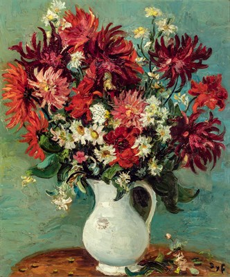 Lot 62 - Marcel Dyf French, 1899-1985 Dahlias, 1965...