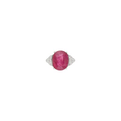 Lot 139 - Platinum, Ruby and Diamond Ring