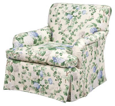 Lot 255 - Floral Upholstered Club Chair Height 32 inches,...
