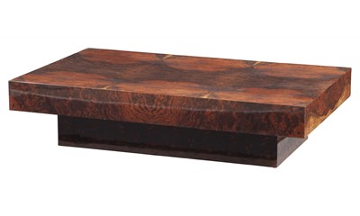 Lot 403 - Burlwood Veneer Low Table Height 12 1/2 inches,...