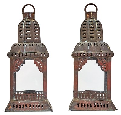 Lot 198 - Pair of North African Style Sheet Metal...